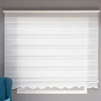NAZA Beaded Decorated White Roller Blinds High Shading Window Curtains